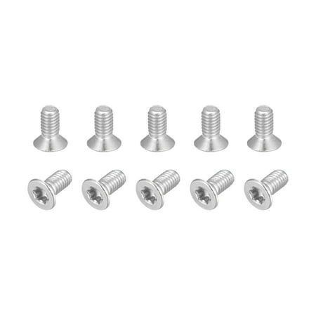 M3x6mm Torx เครื่องรักษาความปลอดภัยสกรู 316 สแตนเลส Countersunk หัวปลอมปลอมปัด