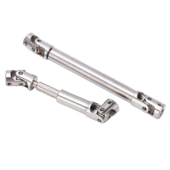ชุดแกนขับเคลื่อน, CNC เหล็กเงิน 2pcs RC ศูนย์แกนขับเคลื่อนทนทานสําหรับ AXIAL SCX24 JT 1/24 รถ Crawler