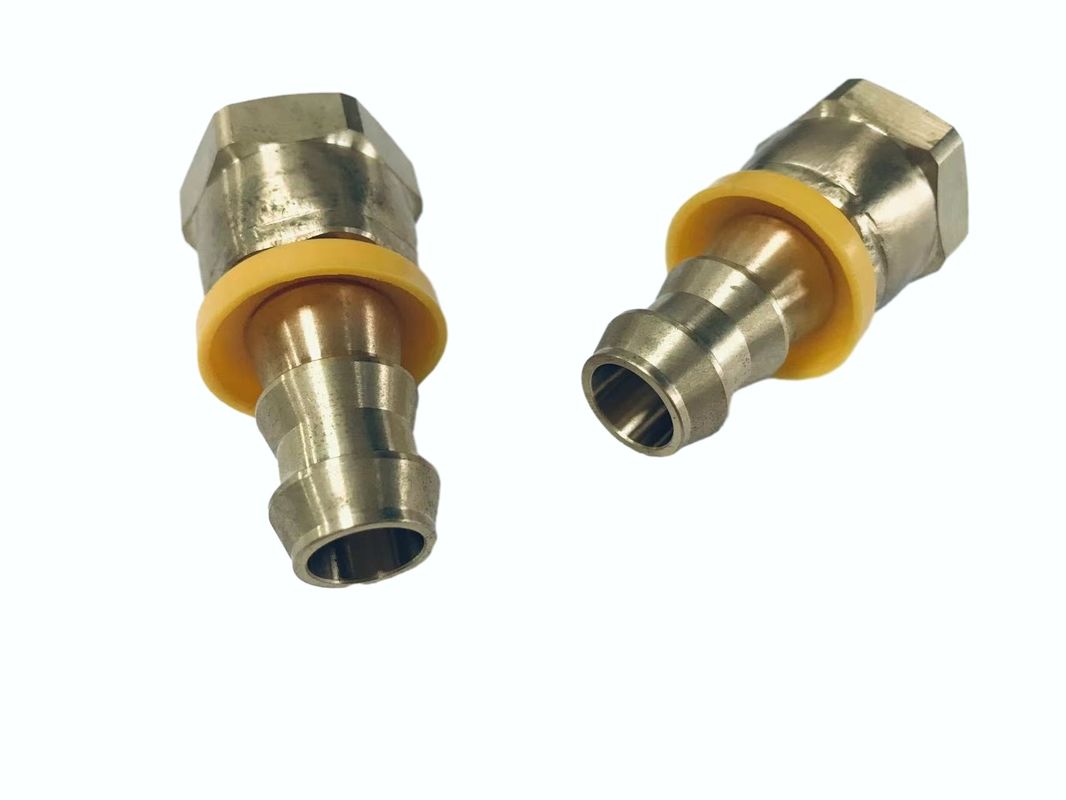 1/2 สาย Npsm หญิง-1/2 ใส่เครื่องจักรพรรณ เครื่องเชื่อม CNC Mchining Hose Barb Brass Fittings