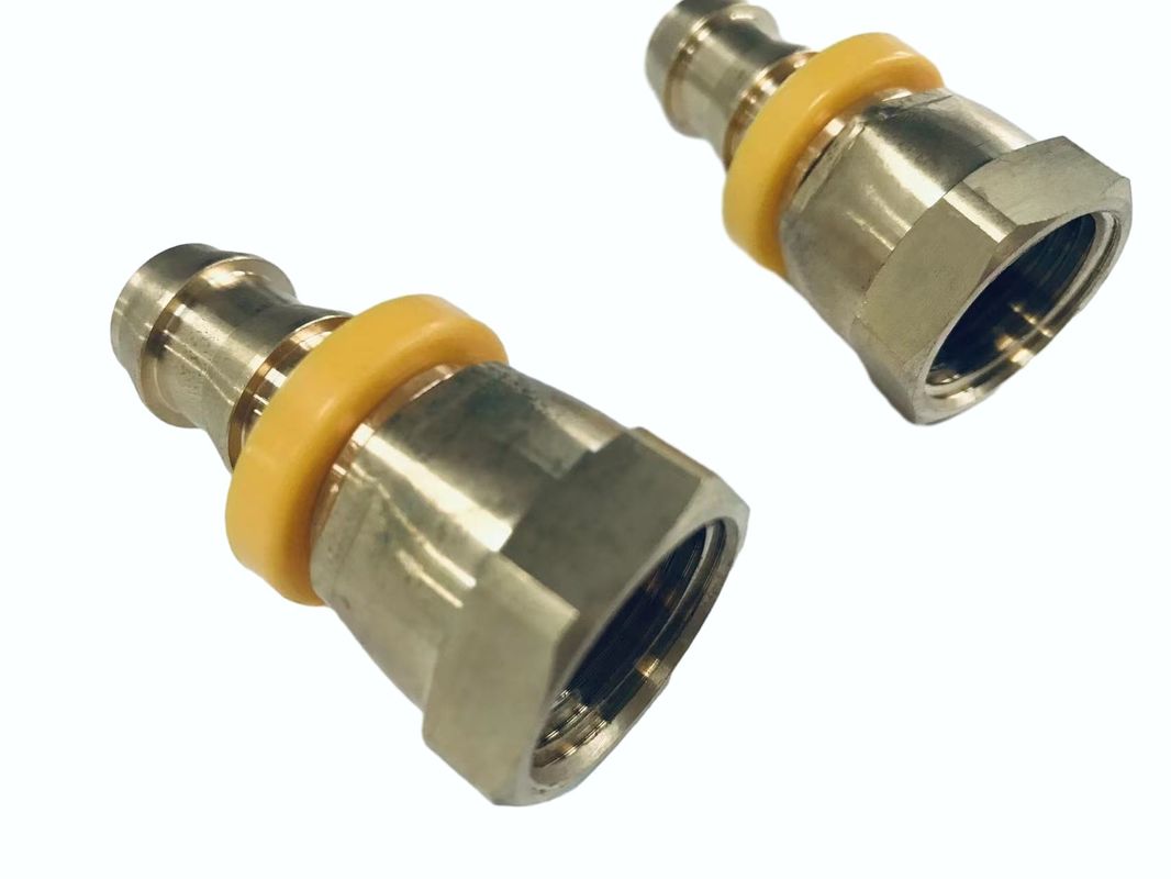 1/2 สาย Npsm หญิง-1/2 ใส่เครื่องจักรพรรณ เครื่องเชื่อม CNC Mchining Hose Barb Brass Fittings
