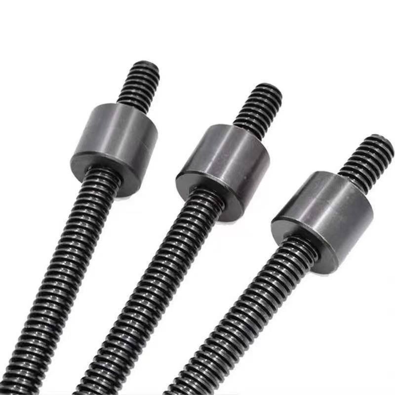 อลูมิเนียมทองแดง สีดําเหล็ก สกรูนํา Cnc Lathe Trapezoidal Rod Shaft เครื่องเย็บเครื่องอุปกรณ์การแพทย์