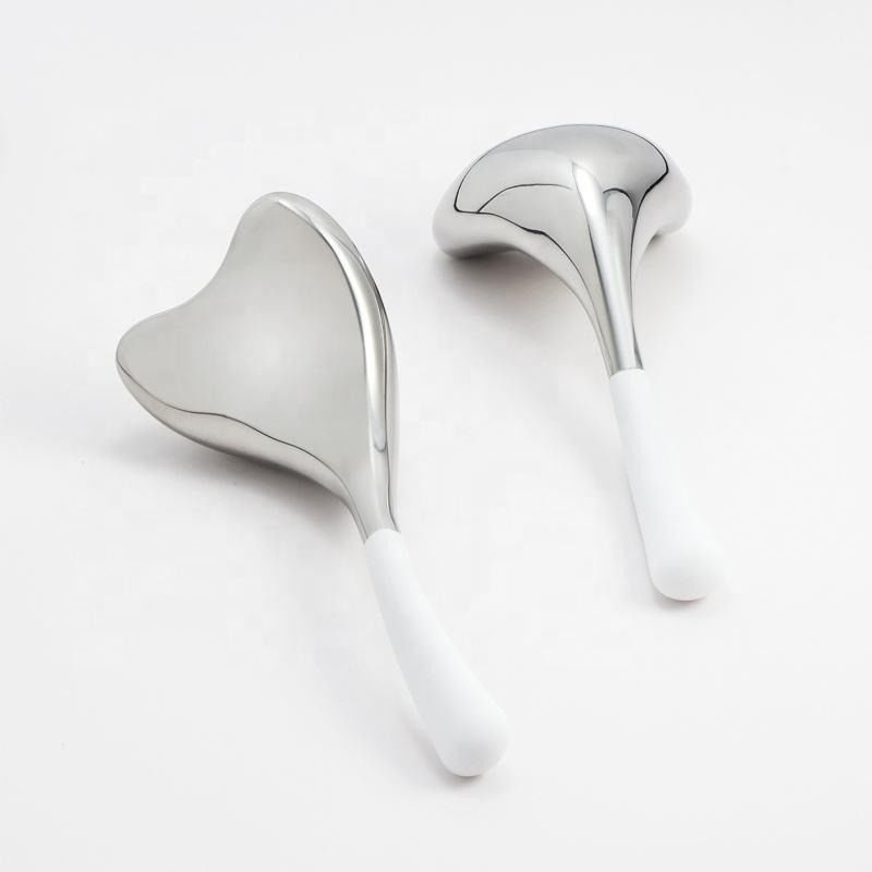 เครื่องมือดูแลผิวหนัง หัวใจโลหะ Gua Sha หน้ายกความงามเย็น Cryo Sticks นวด